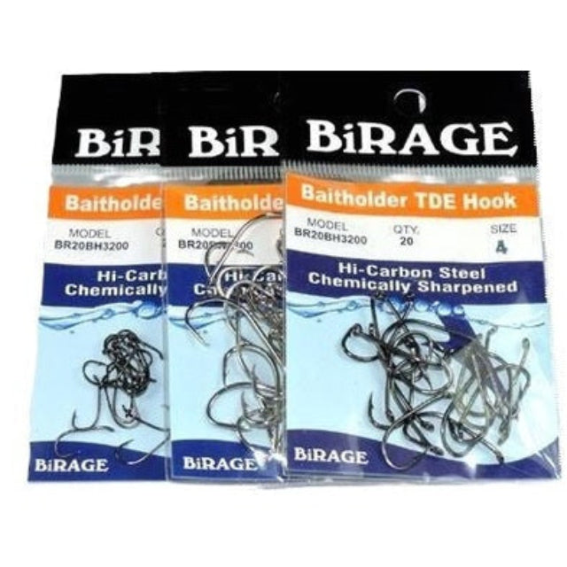 bent fishing hooks Birage Baitholder TDE Single Hook | Bent Ringed Eye | BR20BH3200