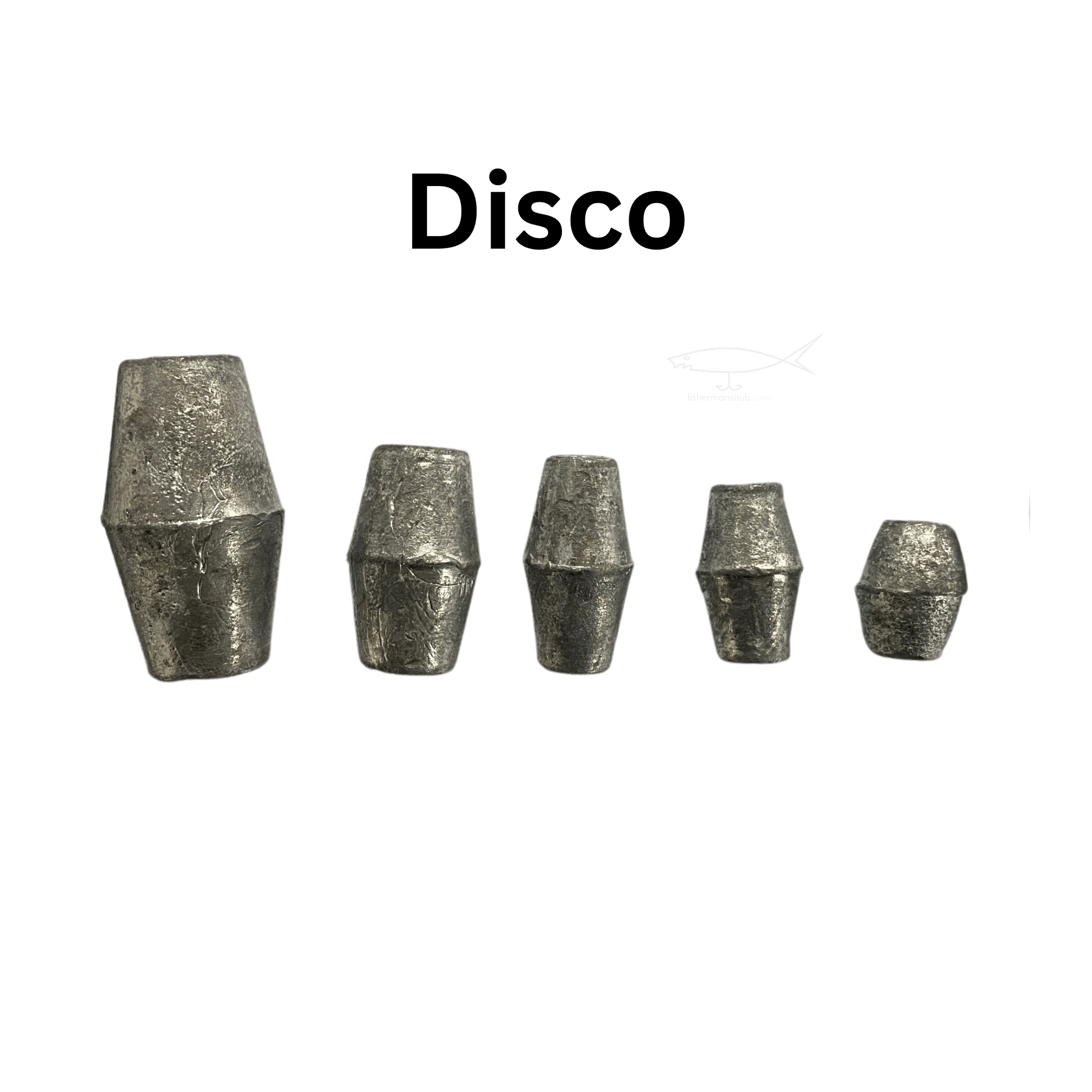 Bullet/Disco Fishing Sinker| Fishing Weights | 20 Gm , 25 Gm , 30 Gm , 50 Gm , 100 Gm | 5 Pcs Per Pack| 10 Pcs Per Pack | - Fishermanshub20Gm5