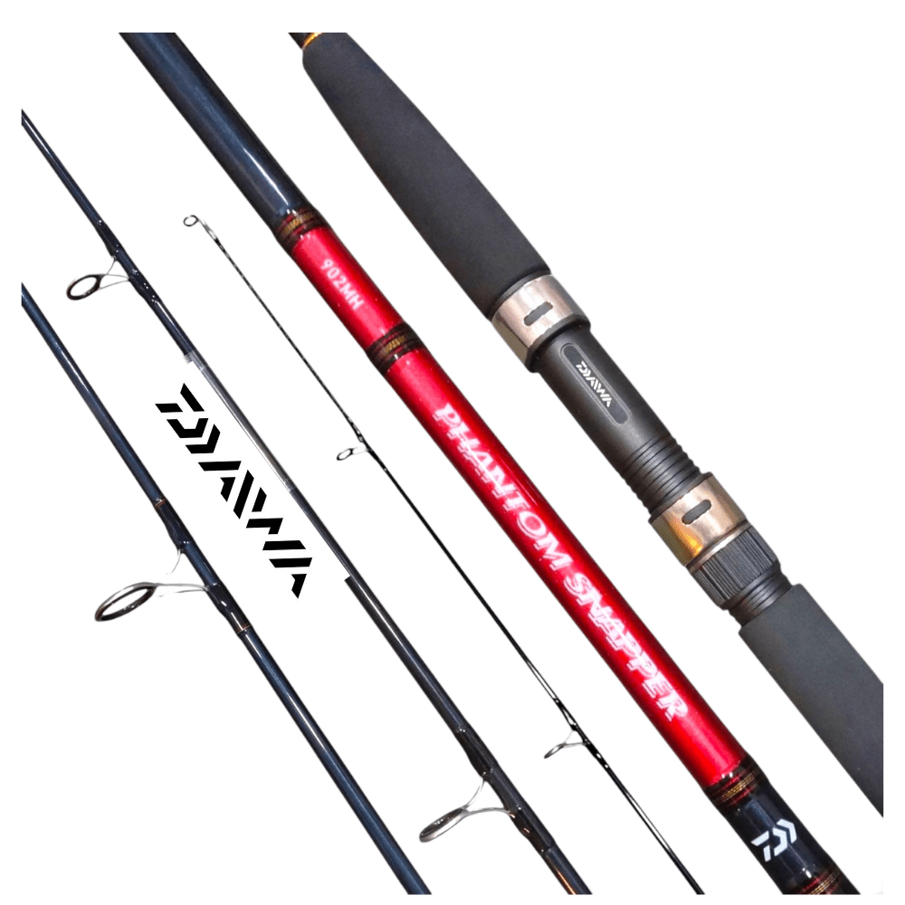 Daiwa Phantom Snapper Spinning Rod | 8 Ft - MH | 9 Ft - MH | 10 Ft - MH | - Fishermanshub8Ft/2.43MtRed