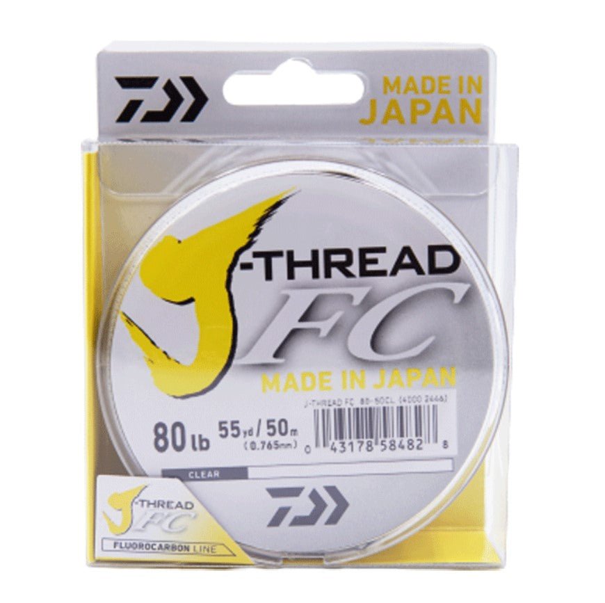 Diawa J - Thread Flurocarbon Leader Line | 50Mt / 55Yd | Clear | - Fishermanshub0.72MM | 27.2Kg (60Lb)