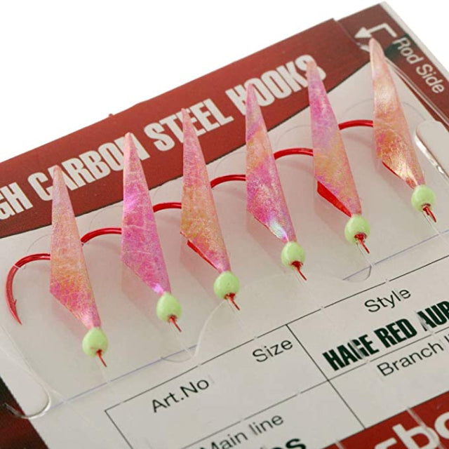 Hayabusa Seaguar Sabiki Hook Rigs EX030 High Carbon Steel Rings - fishermanshub10