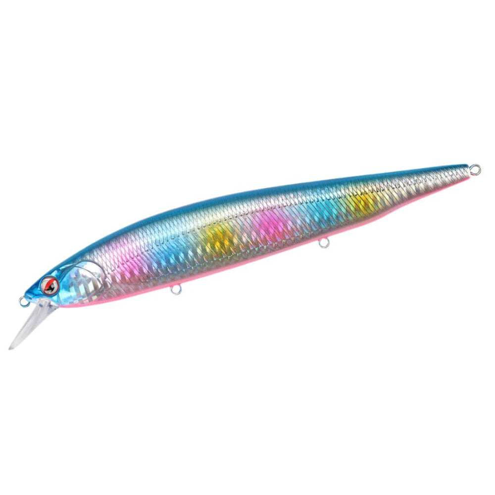 Littma Sniper Saltwater Minnow 160SP Hard Bait Lure | Suspending | 16 Cm | 30 Gm | - FishermanshubBlue Pink Rainbow