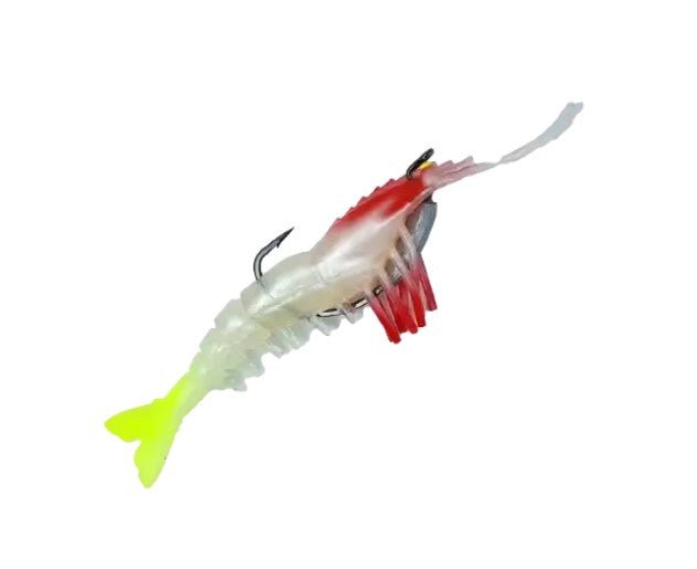 Lucana Live Chemmeen Soft Plastic Shrimp Lure With Jighead | 10 Cm , 17 Gm | 10 Cm , 21 Gm | - Fishermanshub13 GmPearl