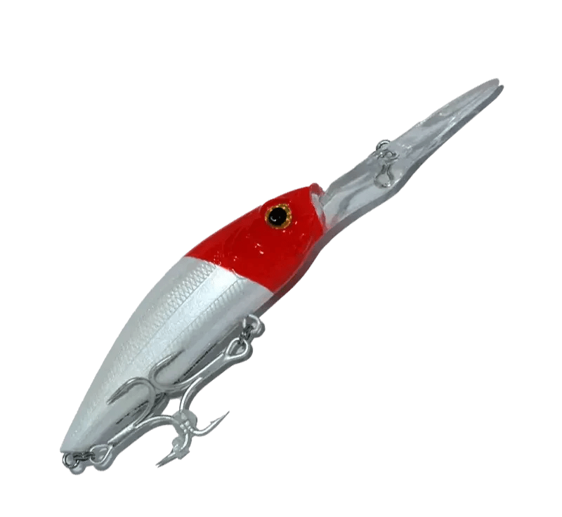 Lucana Ghosted 70 Minnow Hard Bait Lure | Suspending | Floating | 7 Cm | 10 Gm | - FishermanshubRed Head