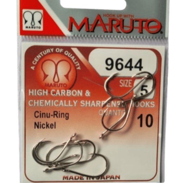 Maruto Chinu Ring Hooks | 9644 | 10 Pcs Per Pack | - Fishermanshub#2