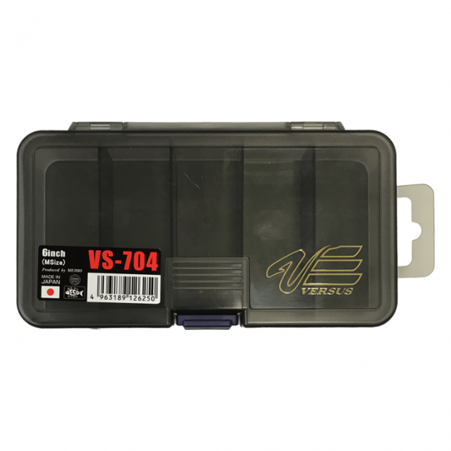 hjapanese tackle box Meiho Versus VS-704 Lure Box | Black | 5 Compartments Tackle Box