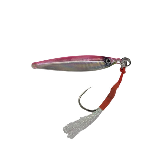Murrvy Flutter Metal Jig | Slow Sinking | 30 Gm | 50 Gm | - Fishermanshub30 GmPink Silver