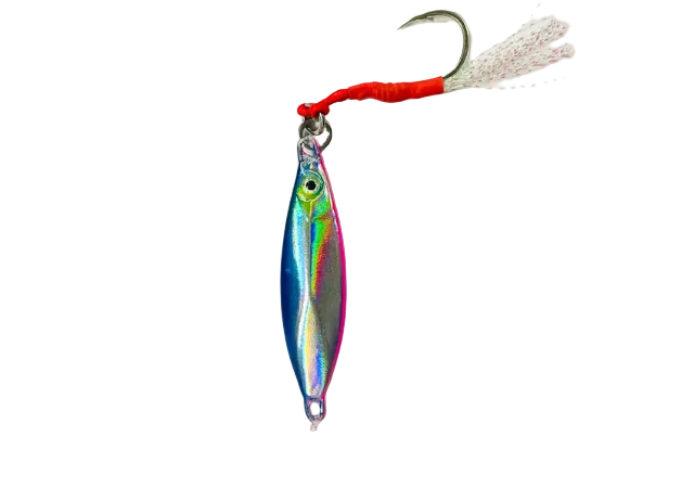 Murrvy Flutter Metal Jig | Slow Sinking | 30 Gm | 50 Gm | - Fishermanshub30 GmBlue Pink (Holographic)