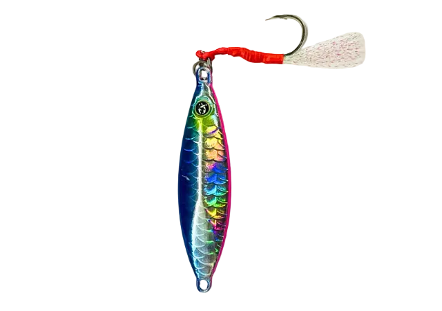 Murrvy Metal Leaf Slow Fall Metal Jig | Slow Sinking | 80 Gm | 100 Gm | - Fishermanshub80 GmBlue Pink