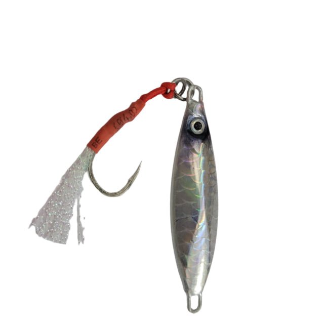 Murrvy Slow Fall Metal Jig | Slow Sinking | 30 Gm | 50 Gm | - Fishermanshub30 GmSilver
