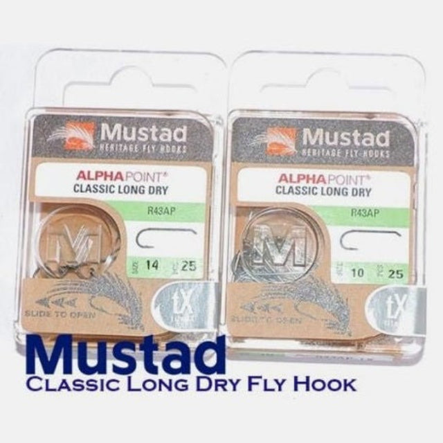 Mustad Alpha Point Classic Dry Single Fly Hook | R50AP | 25 Pcs Per Pack | - Fishermanshub#10