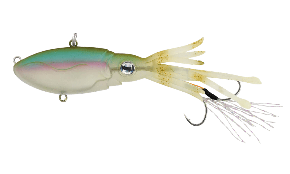 Nomad Design Squidtrex Soft Plastic Baits | Glow in the Dark | Sinking | 11 Cm, 52 Gm | 13 Cm, 92 Gm | - Fishermanshub11 CmAqua Ghost