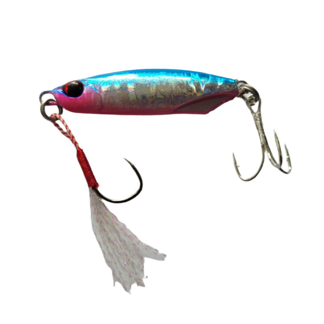 Pushpa Super Cast Metal Jig | Fast Sinking | 60 Gm | - FishermanshubBlue Pink