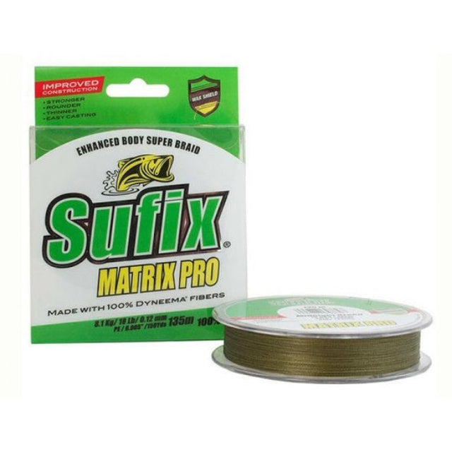 Sufix Matrix Pro High Performance Braided Line | 250Mt / 275Yd | Midnight Green | - Fishermanshub0.25MM | 22.5Kg (50.0Lb)