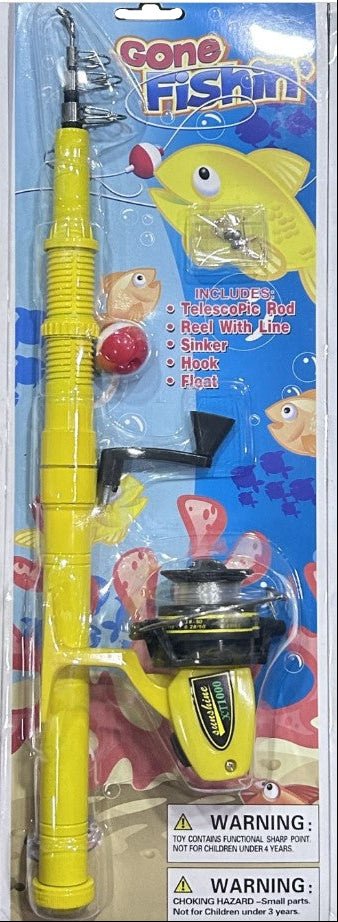 Sea Rock Kids Fishing Combo Set | Gone Fishing Rod, Reel Combo Kit | - FishermanshubYellow