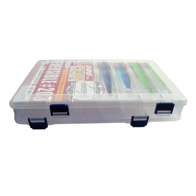 Sea Rock Reversible 203 Lure Case | Clear | 14 Compartments Tackle Box | - Fishermanshub