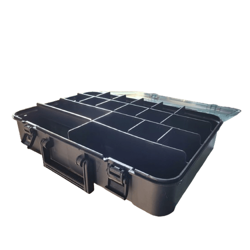 Searock Fishing Tackle Box | Black | 18 Compartment | - Fishermanshub