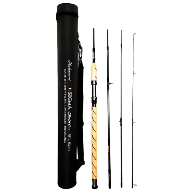 Shakespeare Sigma Supra 4 Pcs Travel Spinning Rod | Travel Rod | 8 Ft - H | - Fishermanshub8Ft/2.43Mt