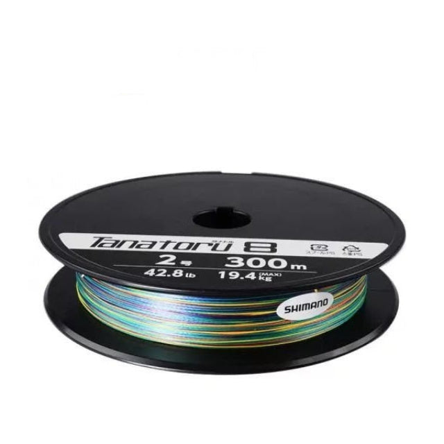 Shimano Tanatoru Izanas 4 Strand Braided Fishing Line | 300Mt / 330Yd | Multicolour | - Fishermanshub0.28MM | 22.3Kg (49.1Lb)
