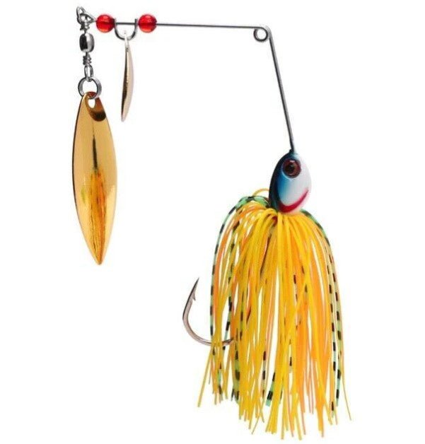 Spinner Bait with Hook Skirt | 22 Cm | 16 Gm | - FishermanshubOrange