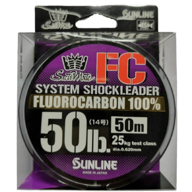 Sunline Saltimate System FC Shock Leader | 50Mt / 55Yd | Clear | - Fishermanshub0.62MM | 25Kg (50.0Lb)