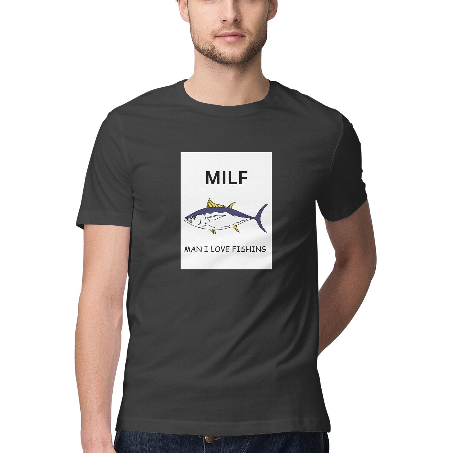 Men's Angling T-Shirt's | MILF - Man I Love Fishing | Round Neck | Short Sleeves |