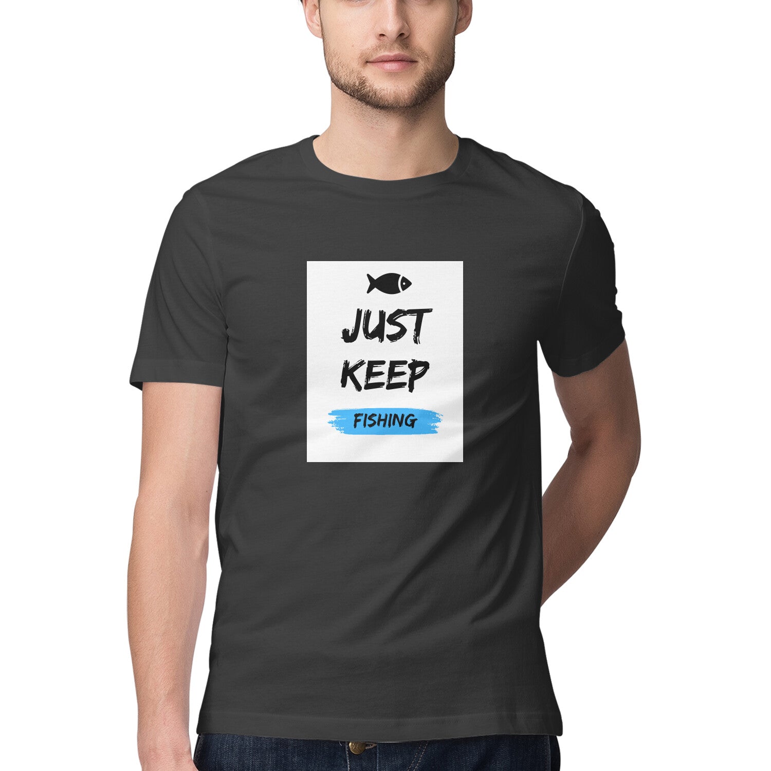Men's Angling T-Shirt's | Just Keep Fishing | Round Neck | Short Sleeves |