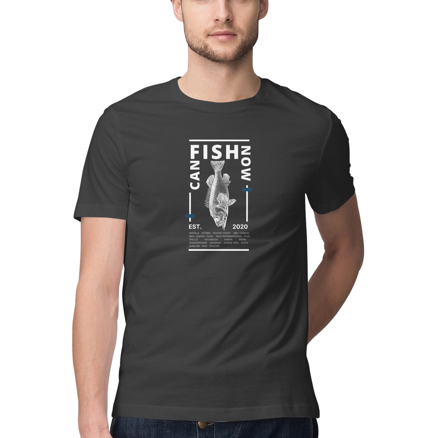 Men's Angling T-Shirt's, Can Fish Now - Est 2020, Round Neck