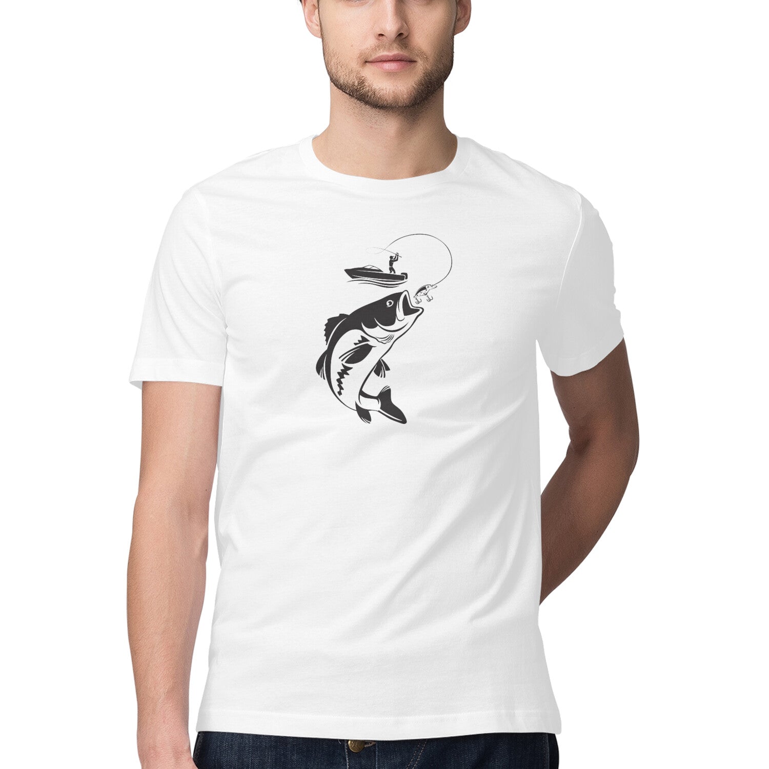 Men's Angling T-Shirts | Fish On| Round Neck | Short Sleeves |