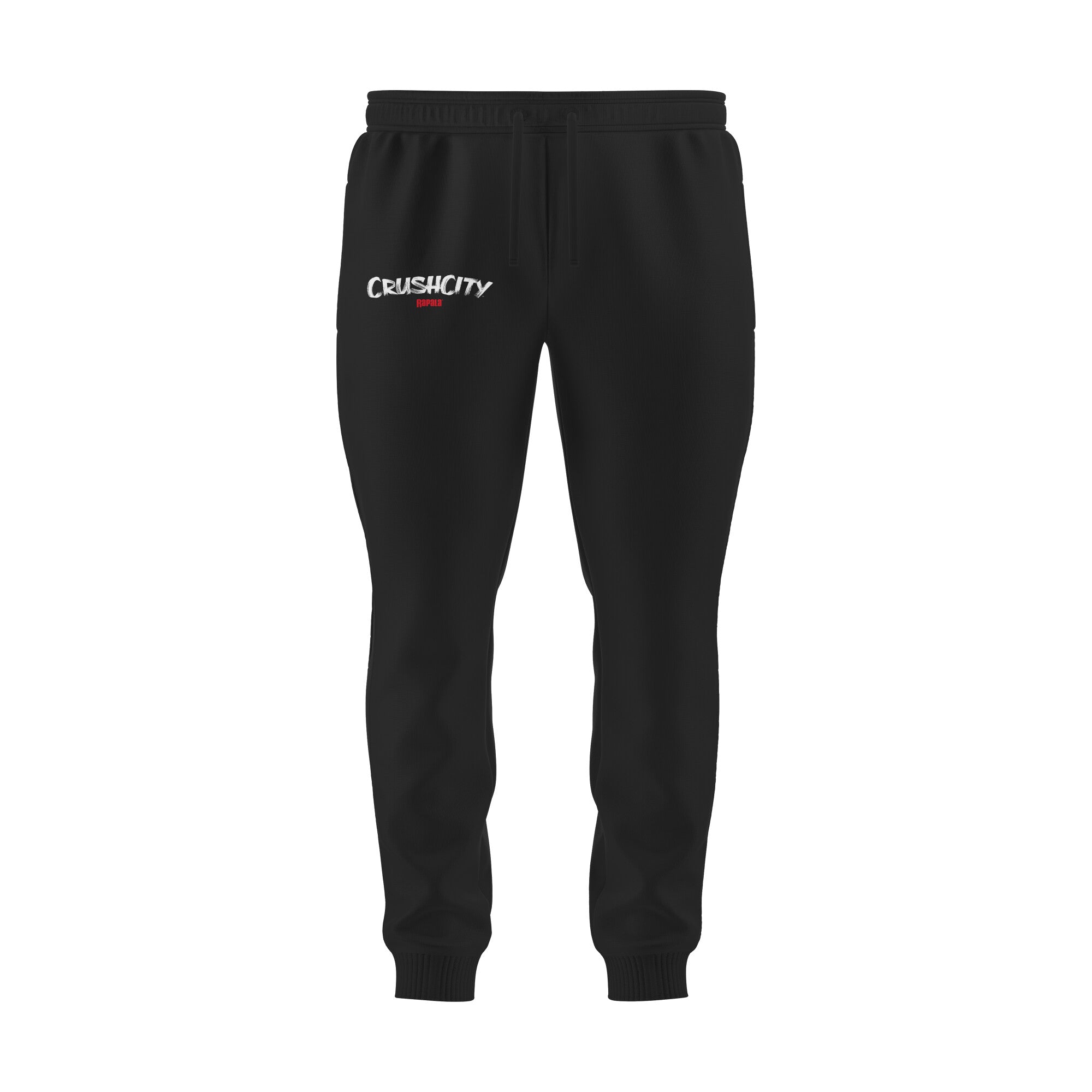 Fishermanshub Men's Angling Joggers| Rapala CrustCity White Red Logo Front| Joggers| - FishermanshubBlackS