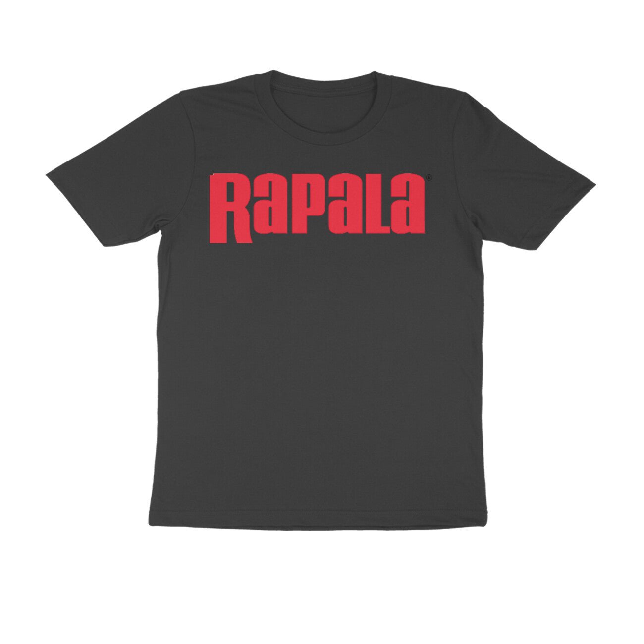 Men's Angling T-Shirt's | Rapala Red Logo Front , fishermanshub.com behind | Round Neck | Short Sleeves | Black | - FishermanshubBlackS