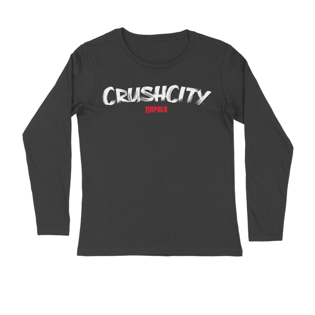 Men's Angling T-Shirt's | Rapala CrushCity White & Red Logo Front , fishermanshub.com behind | Round Neck | Long Sleeves | Black | - FishermanshubBlackS