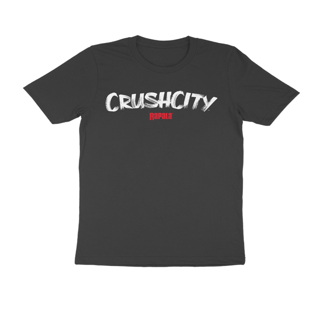 Men's Angling T-Shirt's | Rapala Crush City Red & White Logo Front , fishermanshub.com behind | Round Neck | Short Sleeves | Black | - FishermanshubBlackS