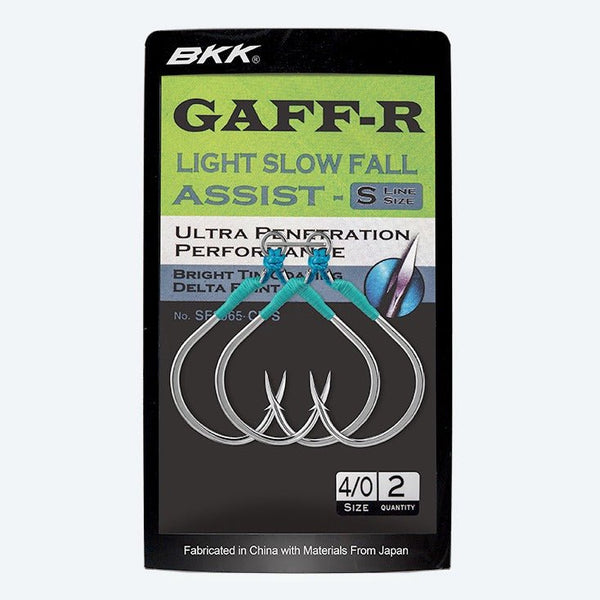 BKK GAFF-R Light Slow Fall Assist Single Hooks For Jigs | 2 Pcs Per Pack - fishermanshub#1