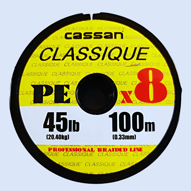 Cassan Classique Braided Fishing Line | 100 Mt / 110 Yd | Green - fishermanshub0.20MM | 9Kg (20Lb)Green