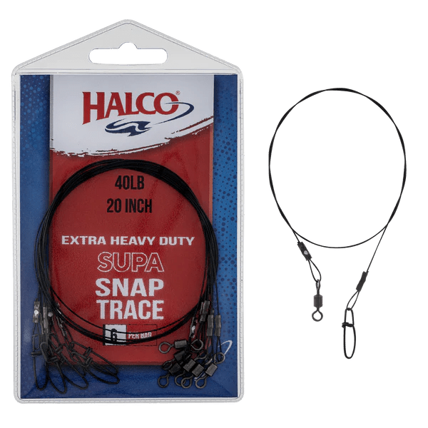 Halco Supa Snap Trace Wire | 80 LB | 100 LB | 150 Lb | 6 Pcs Per Pack - fishermanshub80 Lb