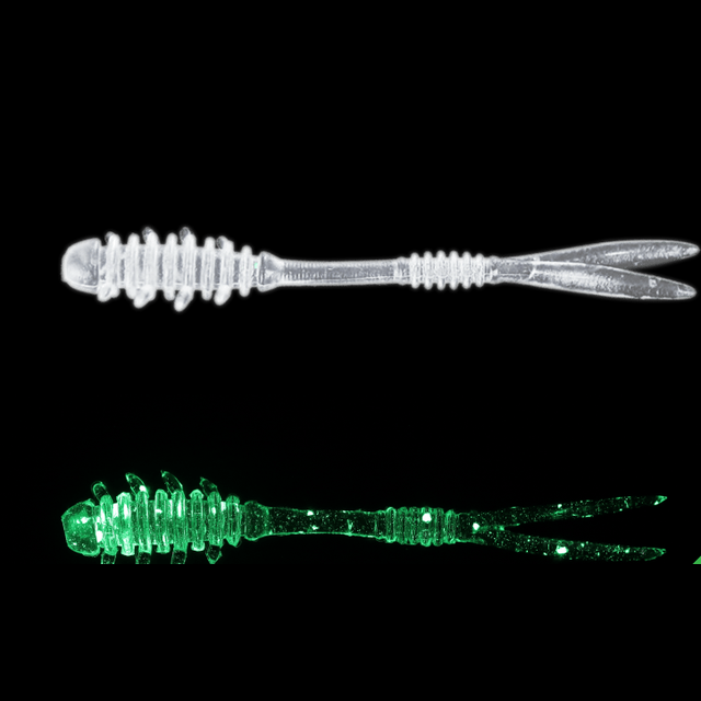 Jackall Amiami Soft Lures | 1 Inch | 1.5 Inch | 10 Pcs Per Pack | - fishermanshub1 InchClear Glow Crush