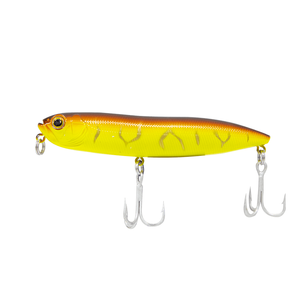 Lucana Zig Zapper Hard Bait Plastic Topwater Lure | 11.5 Cm | 22.5 Gm | Floating - fishermanshub11.5 CmFire Red Tiger