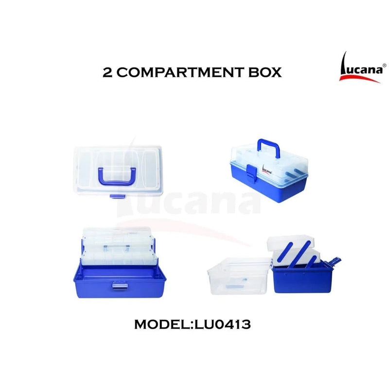 Lucana 3 Layer Folding Tackle Box | 30 Cm*17 Cm*14 Cm - fishermanshubBlue