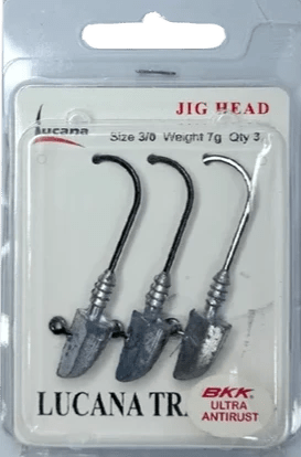 Lucana Jighead Hooks Size 2/0 , 3/0 , 4/0 , 5/0 | Wt. 7 , 10 , 14, 17 Gm | 3 Pcs/ Pack - fishermanshub2/07 Gm