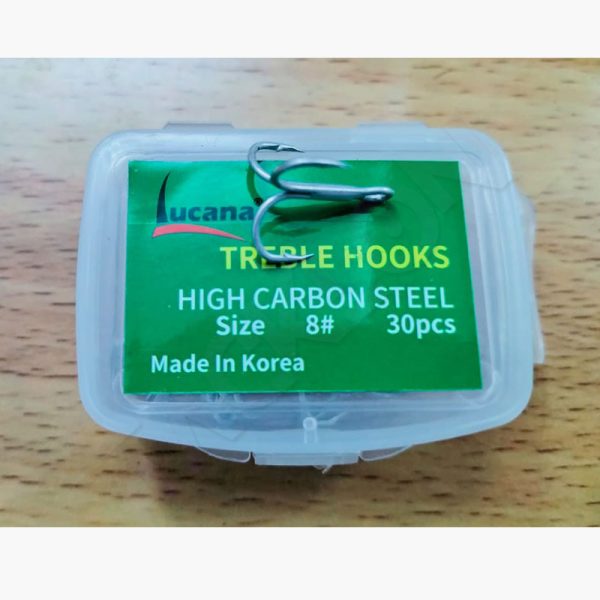 Lucana High Crabon Steel Treble Hooks | 30 Pcs Per Box | - Fishermanshub6
