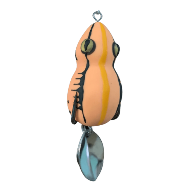 Lures Factory Bhupathy Rubber Frog Series Topwater | 4 Cm , 1.57 Inch | 7 Gm | Floating - fishermanshubBHUPATHY ORANGE