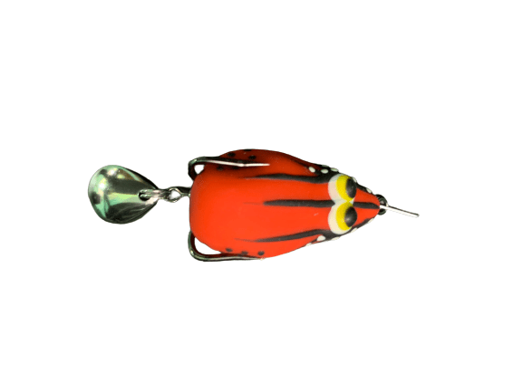 Lures Factory Combait Spinner Jerry Series Soft Frog Topwater Baits | 1.5 Inch , 4 Cm | 6 Gm | 1 Pc Per Pack - fishermanshub4 CmJERRY RED