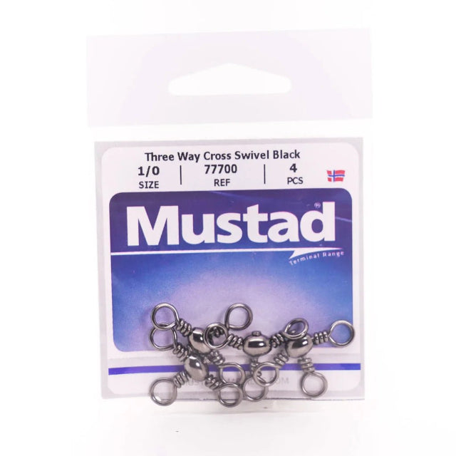 Mustad Barrel Three Way Cross Swivel