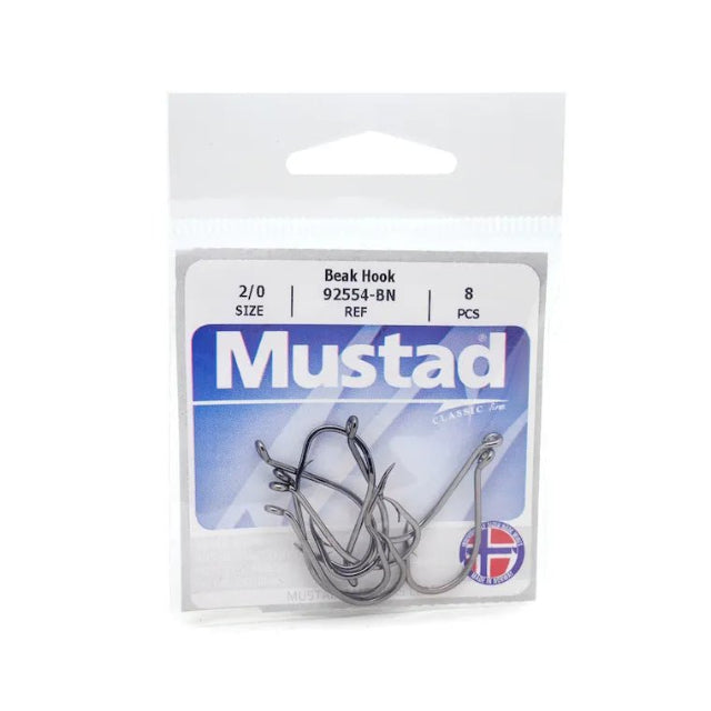 Mustad Beak Black Nickel Octopus Single Hooks 92554-BN