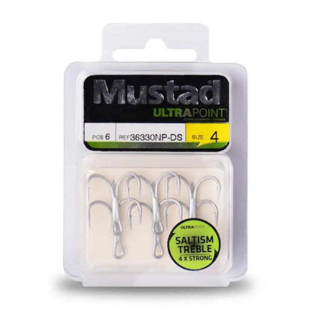 Mustad UltraPoint Treble 4x Hooks 36330NP-DS