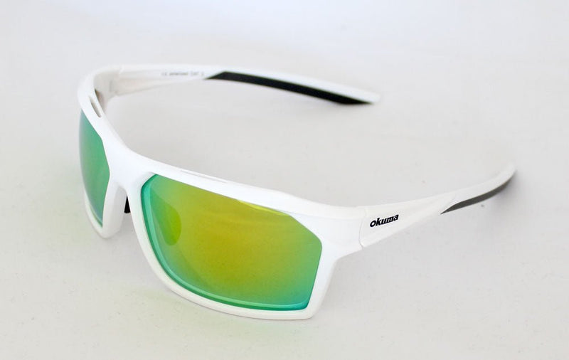 Okuma Polarized Fishing Sunglasses - fishermanshubWhite FrameGreen Mirror