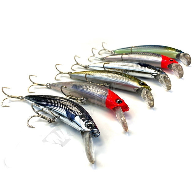 Prohunter Bluester Sinking Minnow Hard Lures | 12 Cm | 57 Gm | Trolling Lures - fishermanshub12 CmShiner Black 01