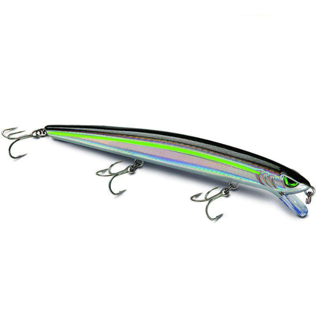 Storm Seabass Thunder Minnow Topwater Hard Lure | 14 Cm | 24 Gm | Floating - fishermanshub14 CmHOLOGRAPHIC GREEN BACK (HGB)