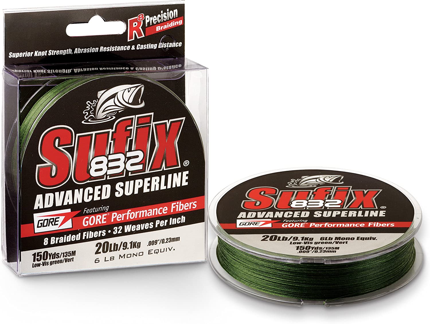  Sufix 832 Braid 20 lb Neon Lime 150 yards : Superbraid And Braided  Fishing Line : Sports & Outdoors